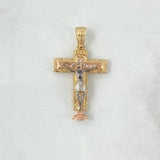 Pendant Lord of Miracles 5.9gr / 4cm / White Zircons Two Yellow Rose Golds *