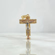 Pendant Lord of Miracles 5.9gr / 4cm / White Zircons Two Yellow Rose Golds *