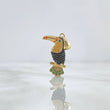 Pendant Tucan 2.5gr / 3.1cm / Multicolor Zircons Yellow Gold
