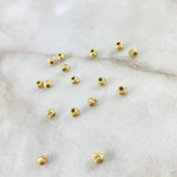 Charm Bead Satin 0.15gr / 4mm Yellow Gold *