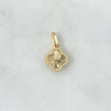 Pendant Trebol VCyA 1.35gr / 1.7mm Diamond Cut Stippled 18K Yellow Gold *