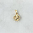 Dije Trebol VCyA 1.55gr / 1.8cm / Diamantado Punteado Oro Amarillo 18K