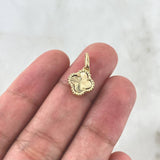 Pendant Trebol VCyA 1.35gr / 1.7mm Diamond Cut Stippled 18K Yellow Gold *