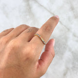 Wavy Circles Ring 1.7gr / T5 1/4 / Multicolored Zircons Yellow Gold