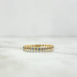 Bubble Ring 1.55gr / Size 7 1/2 / Light Blue Zircons Yellow Gold