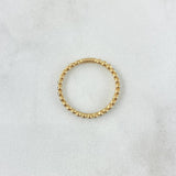 Bubble Ring 1.55gr / Size 7 1/2 / Light Blue Zircons Yellow Gold