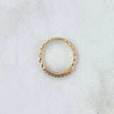 Half Hoop Braided Ring 1.75gr / T6 3/4 / Multicolored Zircons Yellow Gold