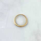 Thick Half Band Ring 1.5gr / T7 / Green Blue Fuchsia Zircons Yellow Gold