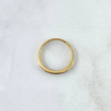 Thick Half Channel Ring 1.6gr / Size 7 1/2 / Pink, Purple, Light Blue Zircons Yellow Gold