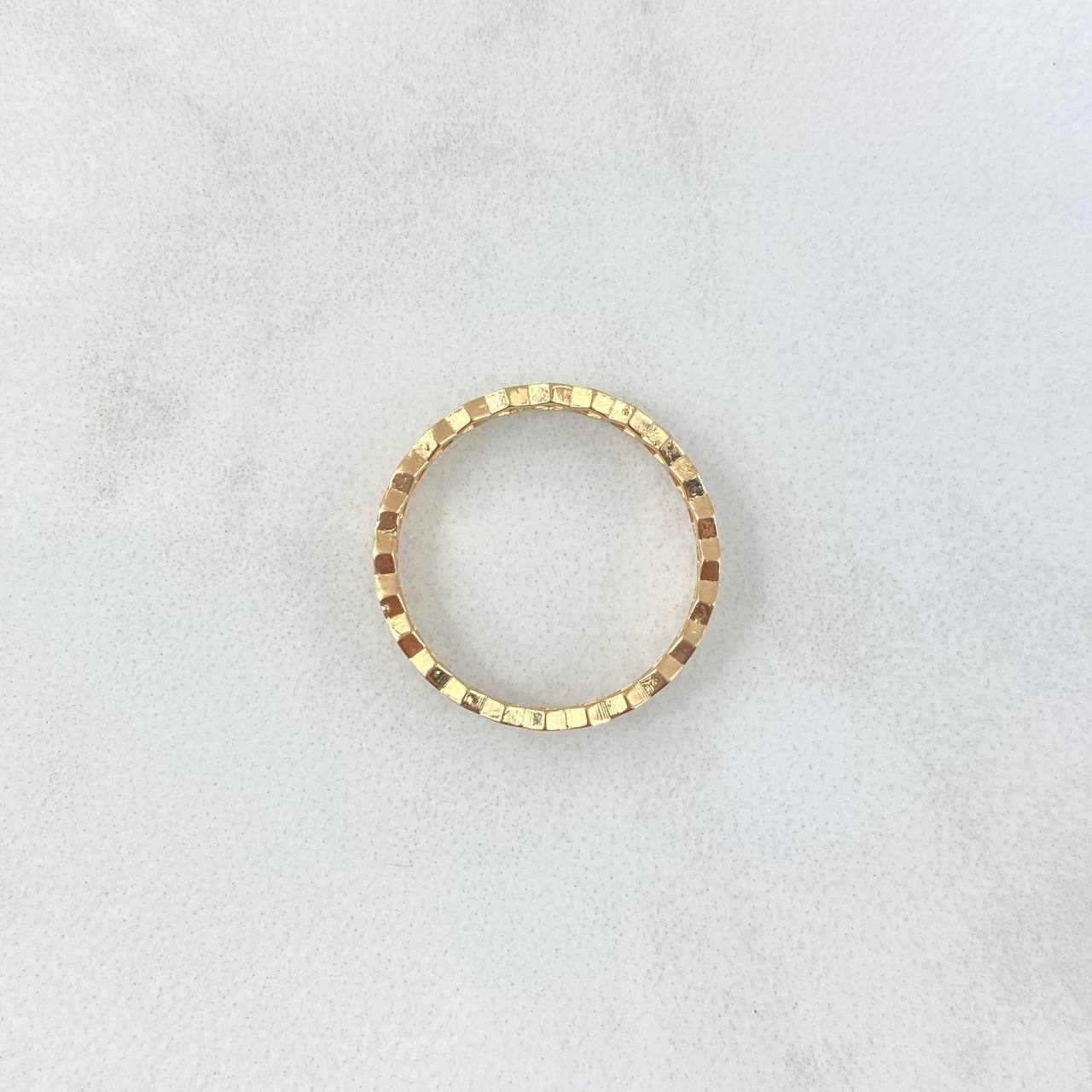 Diamond-Shaped Eye Ring 1.8gr / T6 / Multicolored Zircons Yellow Gold