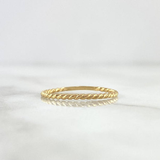Braided Ring 1gr / T5 1/2 / Thick 18K Yellow Gold