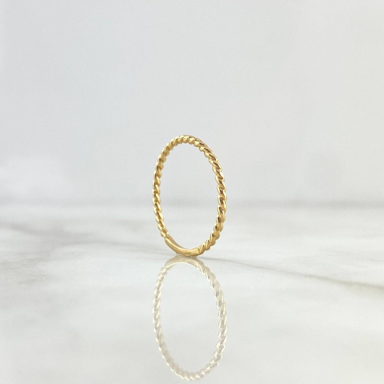 Thin Braided Ring 1.15gr / T7 / 18K Yellow Gold
