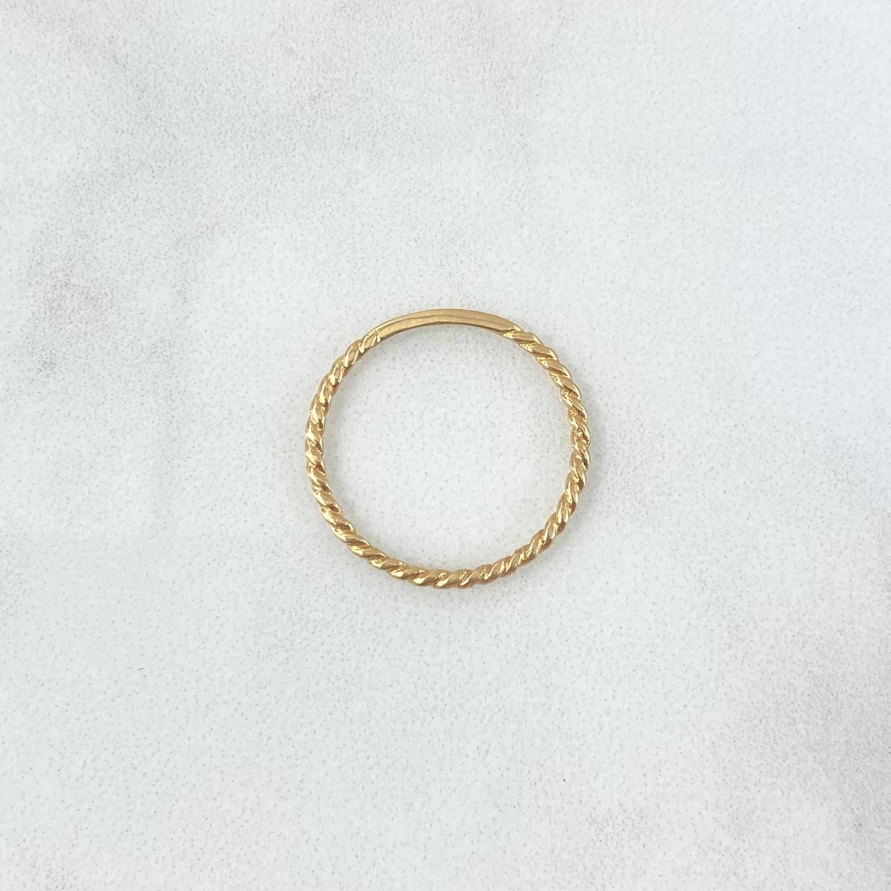 Thin Braided Ring 1.15gr / T7 / 18K Yellow Gold