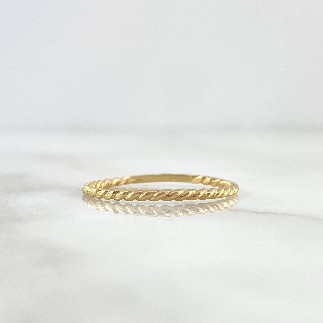 Braided Ring 1.15gr / T5 3/4 / Smooth 18K Yellow Gold ©
