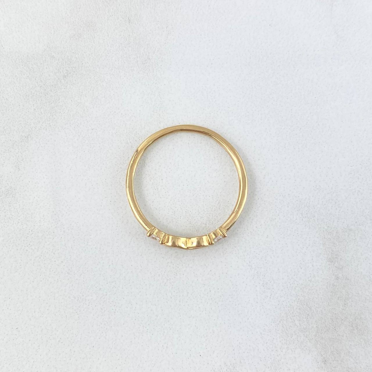 Infinite Spark Ring 1.5gr / Size 6 3/4 / White Zircons Yellow Gold