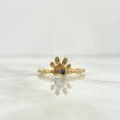 Fingerprint Ring 2.4gr / T6 3/4 / Blue Zircon Yellow Gold