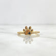 Fingerprint Ring 2.4gr / T6 / Black Zircon Yellow Gold