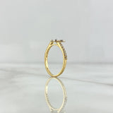 Fingerprint Ring 2.45gr / T6 1/4 / Blue Zircon Two-tone Yellow and White Gold