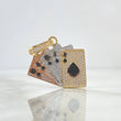 Pendant Poker Cards 5.85gr / 3.2cm / White Zircons Three Golds
