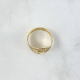 Sun Signet Ring 2gr / Size 7 / Textured Matte 18K Yellow Gold