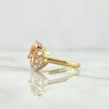 Quinces Dolphin Ring 2.4gr / Size 6 3/4 / White Zircons - Black - Fuchsia Two-tone Yellow and Pink Gold ©
