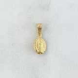 Dije Virgen De Guadalupe 0.3gr / 1.5cm / Ovalo Troquelado Oro Amarillo 18K