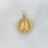 Pendant Jesus Face 2.7gr / 2.3cm / Circular White Zircons Yellow Gold