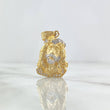 Pendant Face Jesus 6.15gr / 3.4cm / White Zircons Two-tone Yellow White Gold
