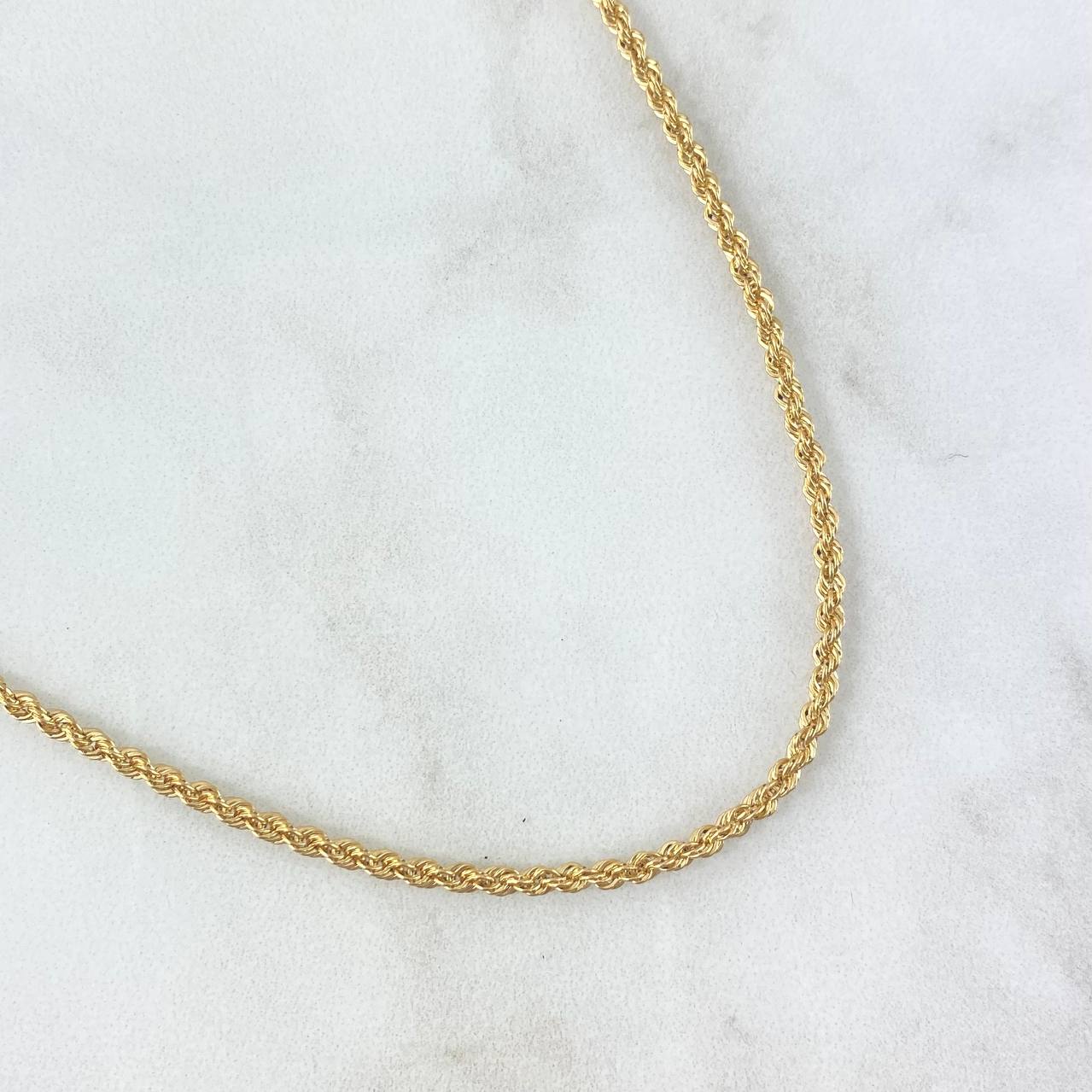 Cadena Lazo 6.7gr / 60cm / 2.5mm Oro Amarillo +3 18K
