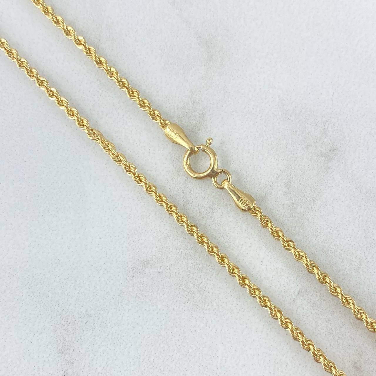 Rope Chain 1.3gr / 19.8in / 18K Gold +3$