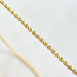 Cadena Lazo 1.7gr / 19 3/4 in / Oro Amarillo +3 18K !
