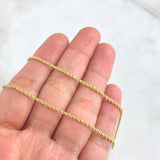 Rope Chain 1.3gr / 19.8in / 18K Gold +3$