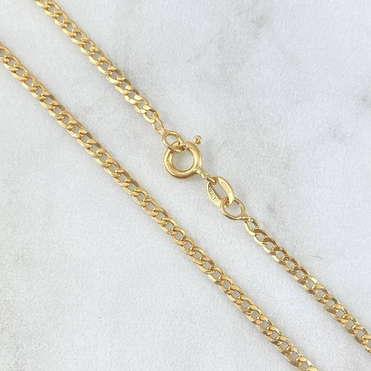 Cadena Cubana 3gr / 60cm / 2.4mm Oro Amarillo +0 18K
