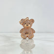 Pendant Bear 7.05gr / 4cm / Black and White Zircons Rose Gold *