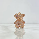 Pendant Bear 7.05gr / 4cm / Black and White Zircons Rose Gold *