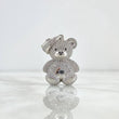 Pendant Bear 8.45gr / 4cm / Black and White Zircons White Gold *