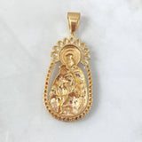 Dije Virgen DeL Carmen Mate 28.05gr / 6.9cm / Circones Blancos Oro Amarillo *
