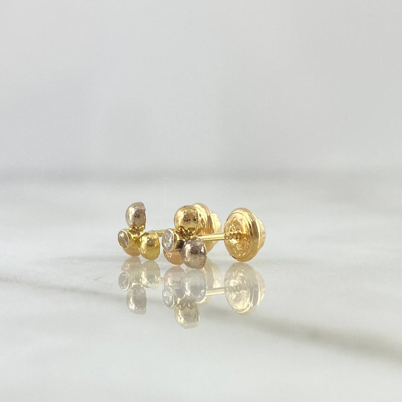 Stud Earrings Trio Beads 0.55gr / 18K Gold