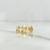 Stud Earrings Dog Balloon 0.85gr / 5mm Smooth Yellow Gold