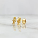 Topos Silueta de Oso 0.8gr / 7mm Circones Blancos Oro Amarillo