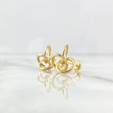 Stud Earrings Helice 1.7gr / 1.4mm Smooth Yellow Gold