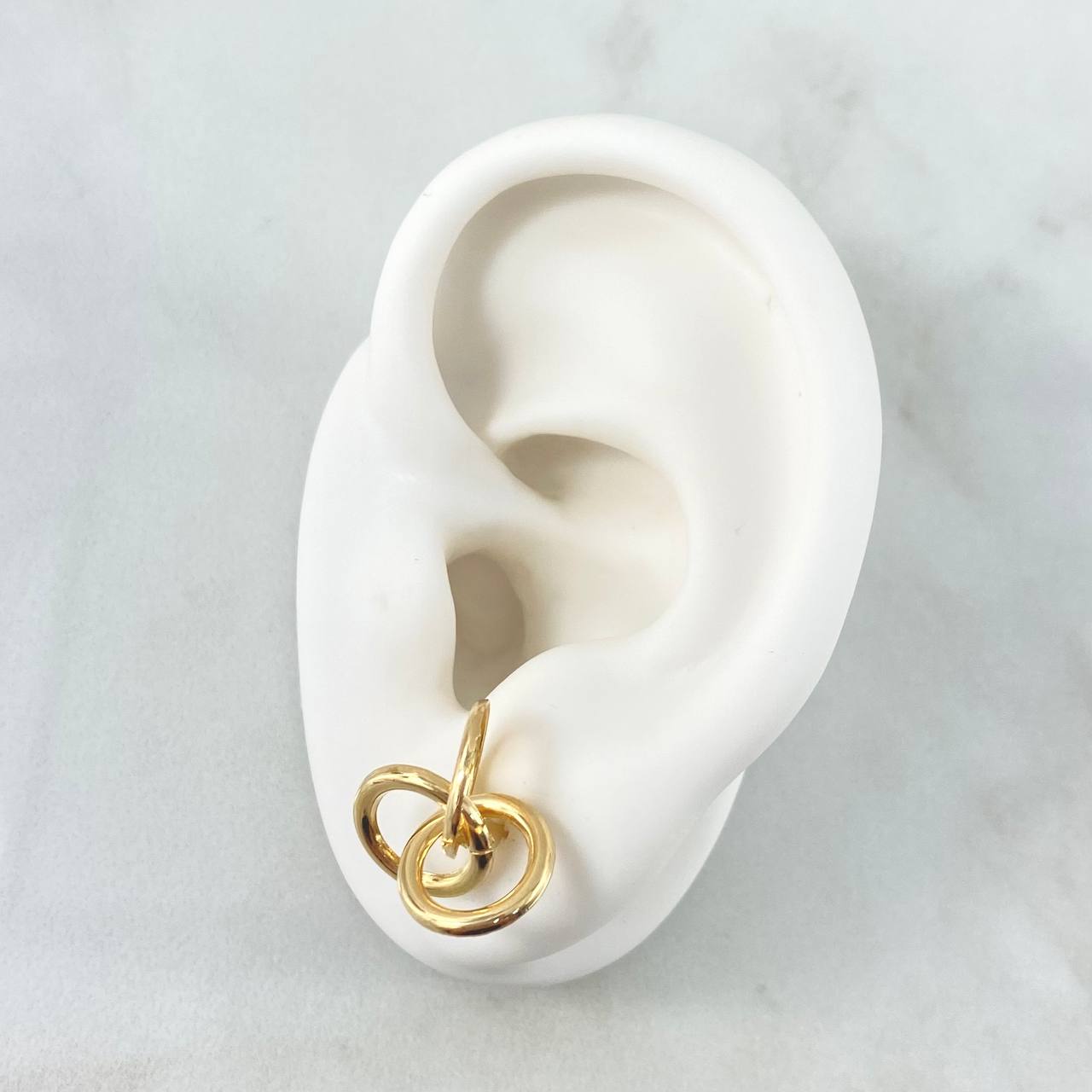 Stud Earrings Helice 1.7gr / 1.4mm Smooth Yellow Gold