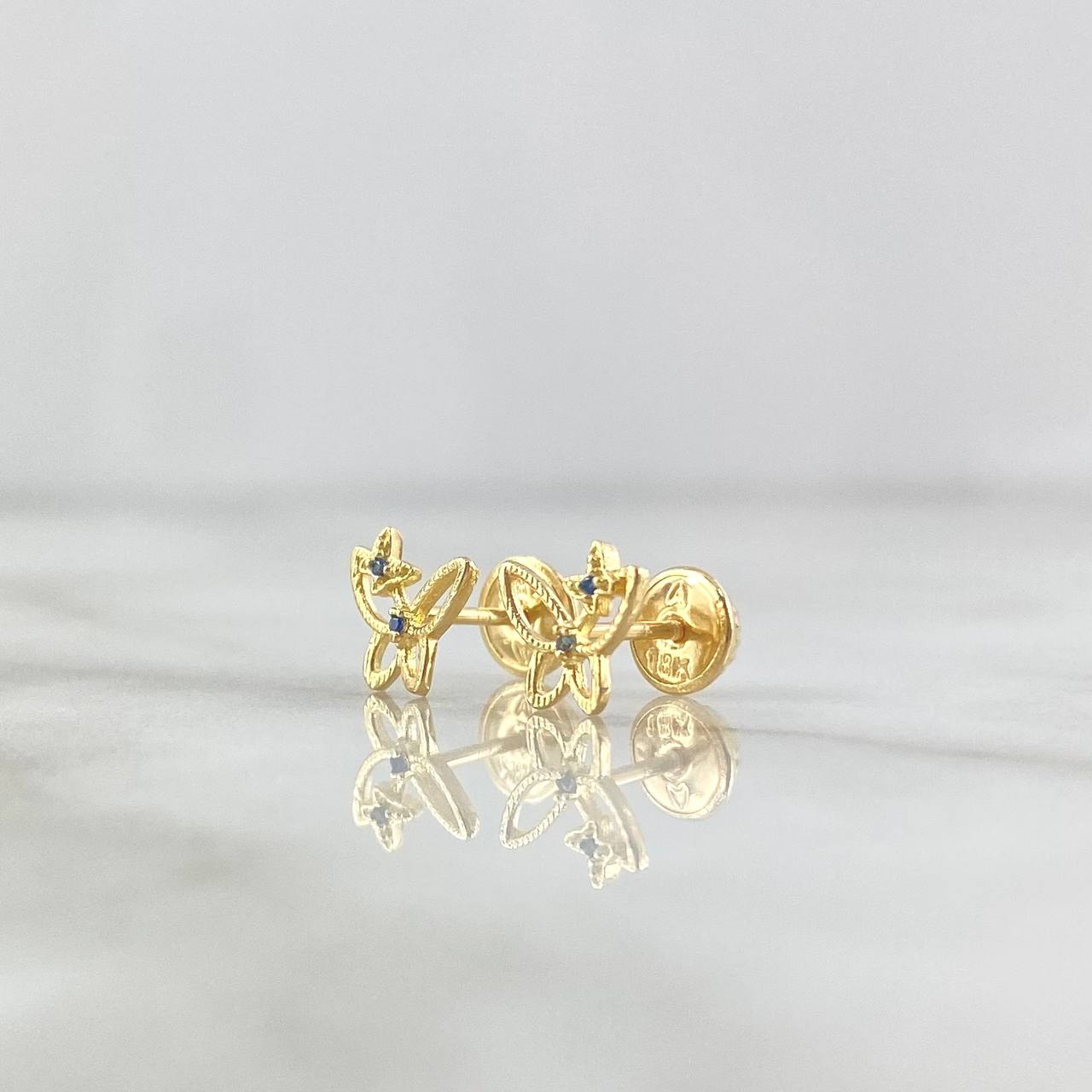 Topos Mariposa Silueta Punteada 0.8gr / 7mm Circones Azules Oro Amarillo