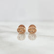 Stud Earrings GC 0.7gr / 6mm Diamond Cut 18K Rose Gold