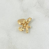 Pendant Three Graces 1gr / 2cm / "Cross-Heart-Anchors" 18K Yellow Gold ©
