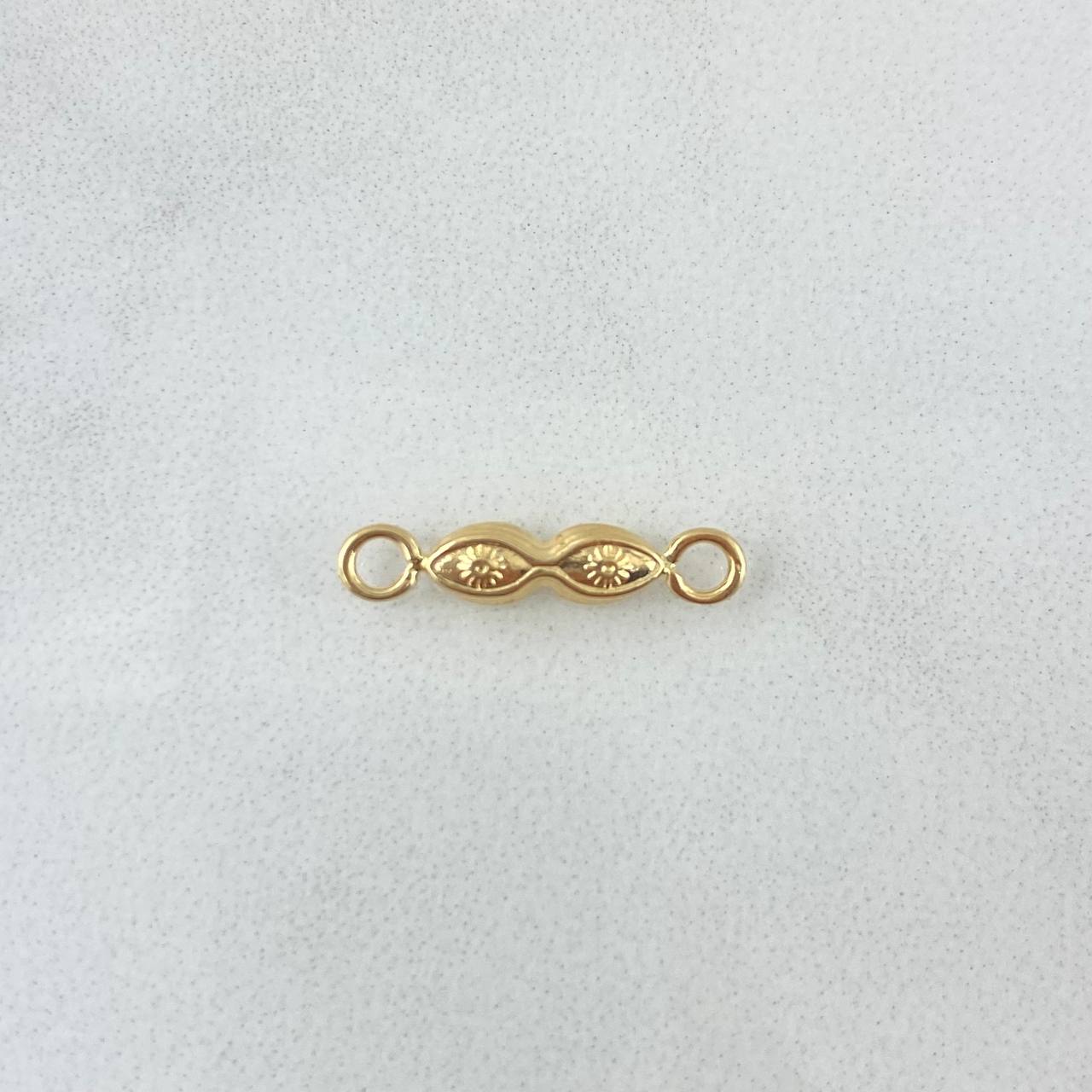 Charm Santa Lucia Eyes 0.25gr / 1.6cm / Stamped Yellow Gold