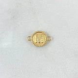 Charm Letter M 0.6gr / 0.7in / Bordered Circle 18K Gold ©