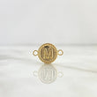 Charm Letter M 0.6gr / 0.7in / Bordered Circle 18K Gold ©