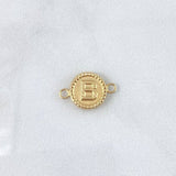 Charm Letter B Matte 0.65gr / 1.7cm-Outlined Circle 18K Yellow Gold