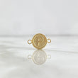 Charm Letter P 0.5gr / 1.6cm / Circular Embroidered Yellow Gold Edge